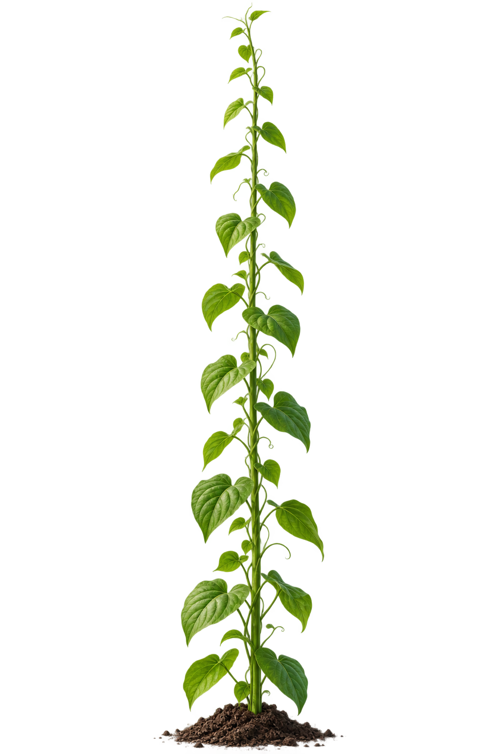 A young plant growing toward the sky.