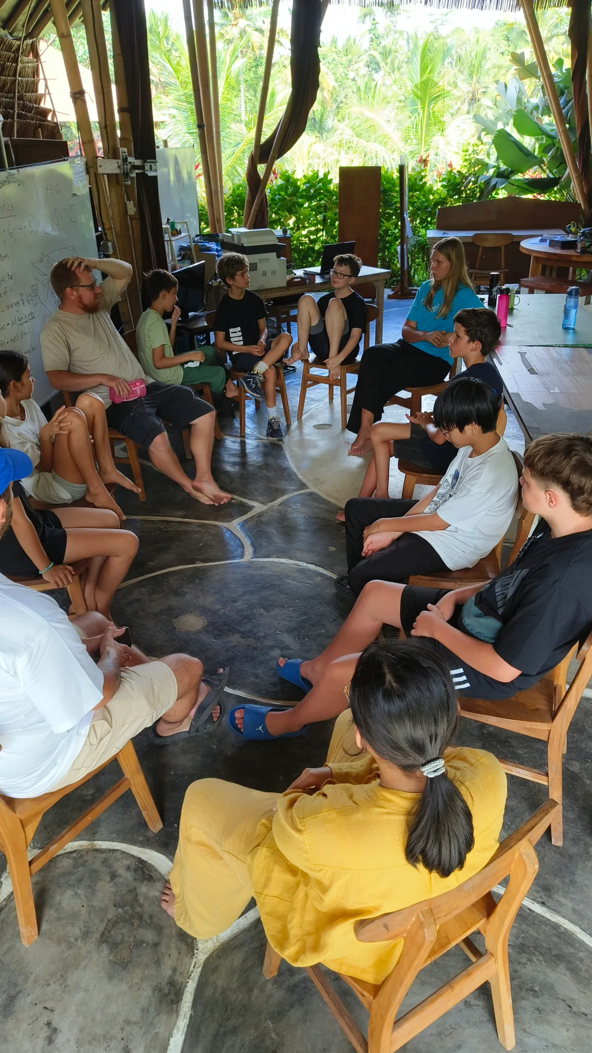 Students and teachers gathered for a festival at Empathy School Bali