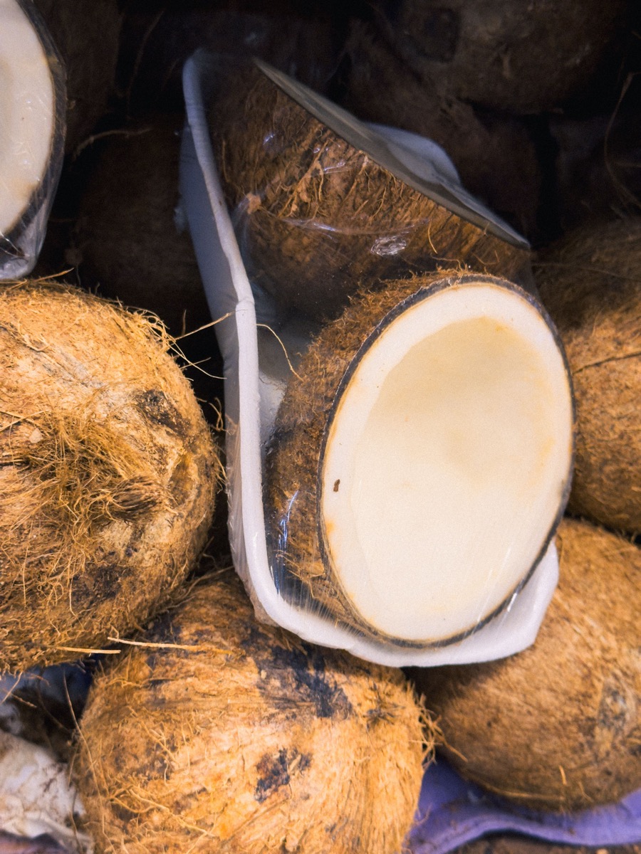 Coconut oil and ingredients prepared for Balinese cooking in Bali