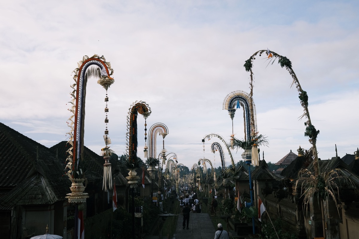 A traditional village scene in Tenganan Pegringsingan, Bali
